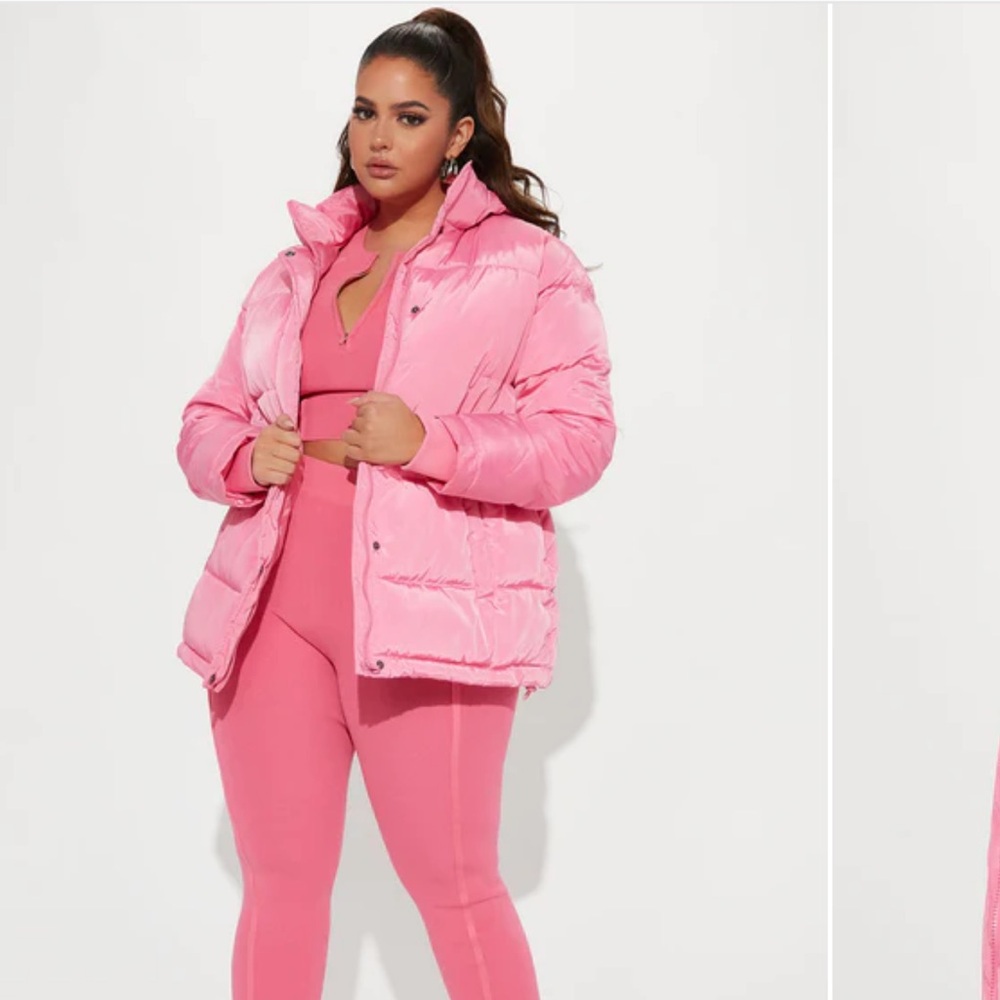 Women's Pink Puffer Jacket